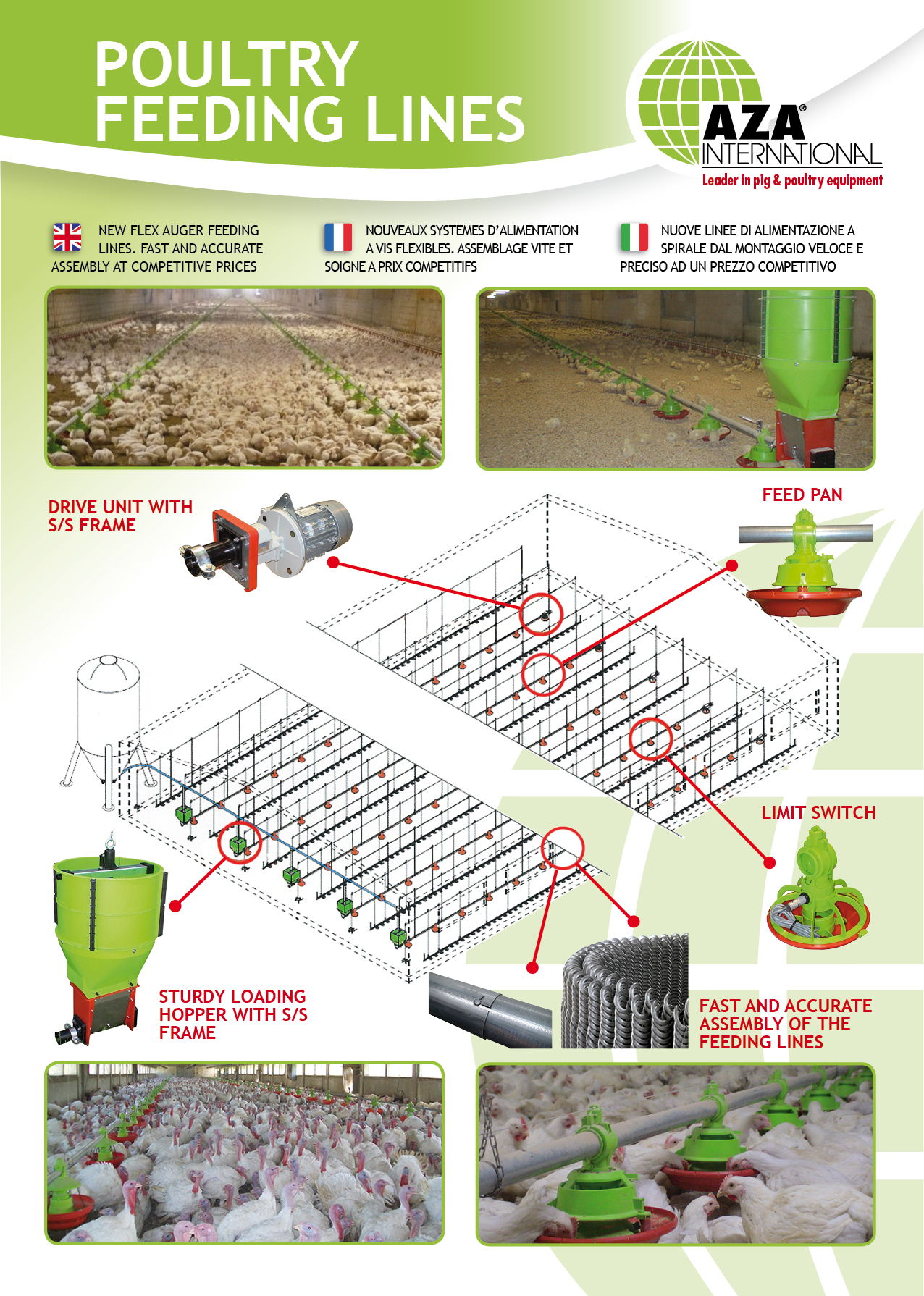 poultry feeding line